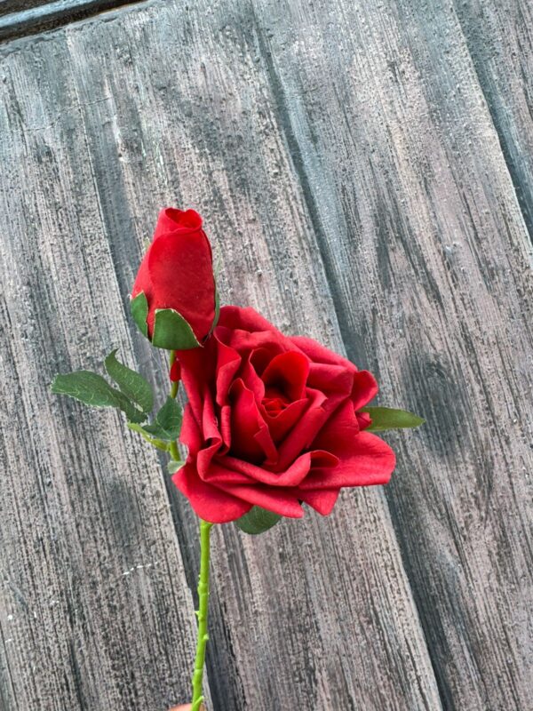 ROSA CON TOQUE REAL