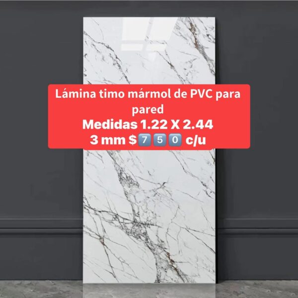 lamina timo marmol de pvc para pared - Image 3